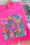 Boho Doodle Pray Comfort Colors Adult Ring-Spun Cotton Tee