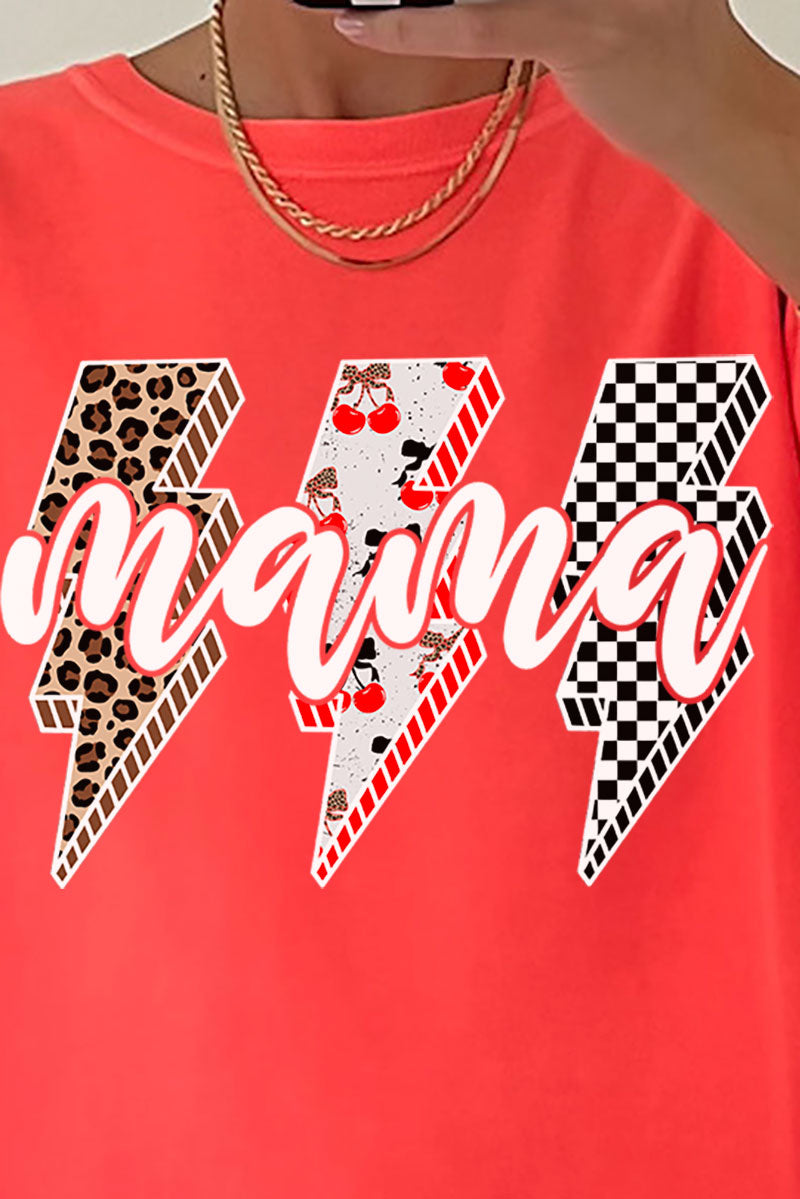 Cherry Lightning Mama Comfort Colors Adult Ring-Spun Cotton Tee