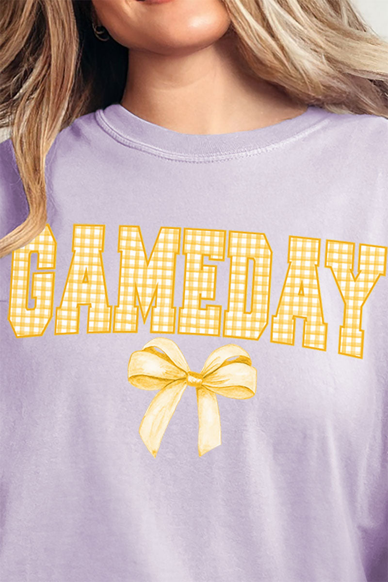 Gold Gingham Gameday Comfort Colors Adult Ring-Spun Cotton Tee