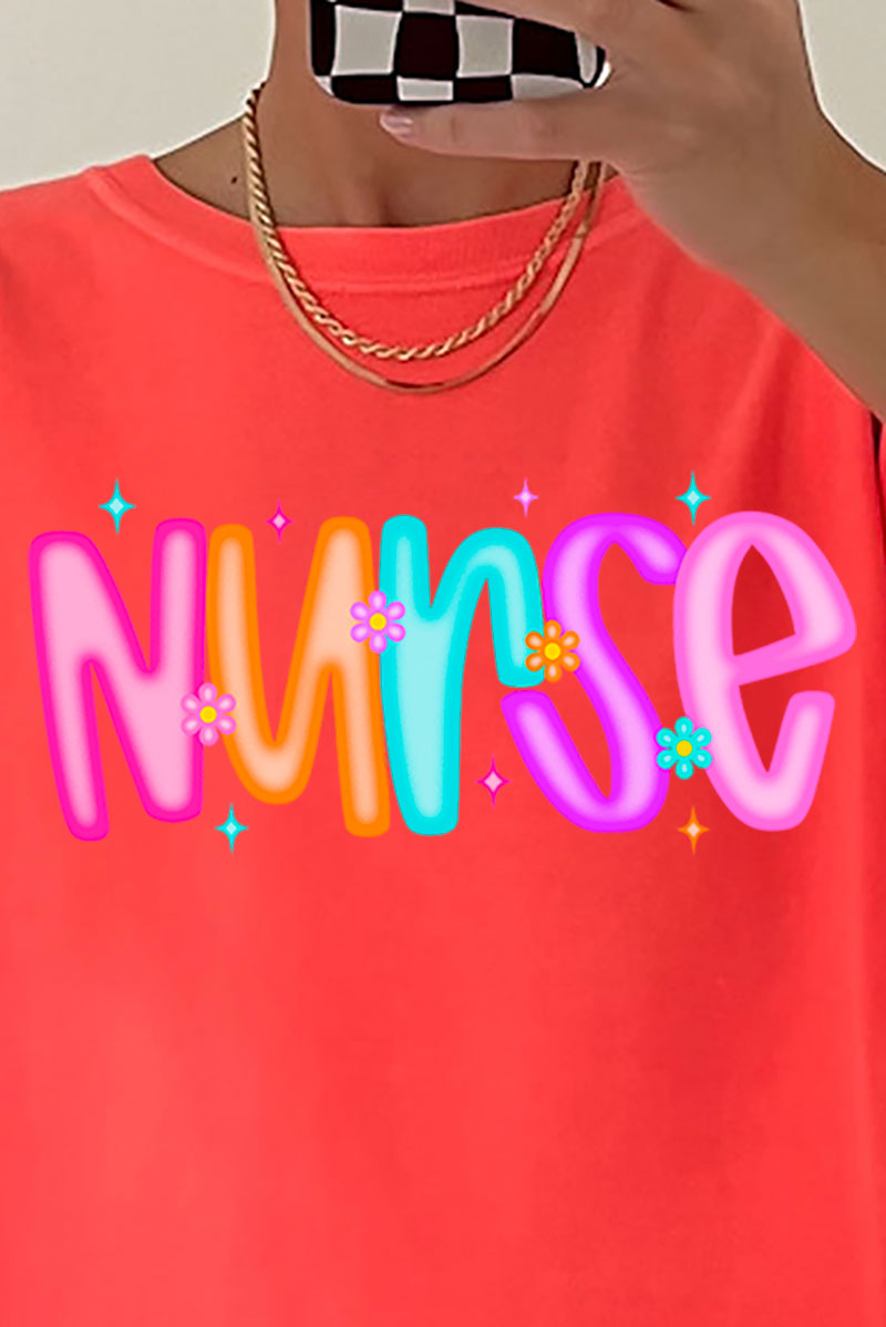 Neon Glow Nurse Comfort Colors Adult Ring-Spun Cotton Tee