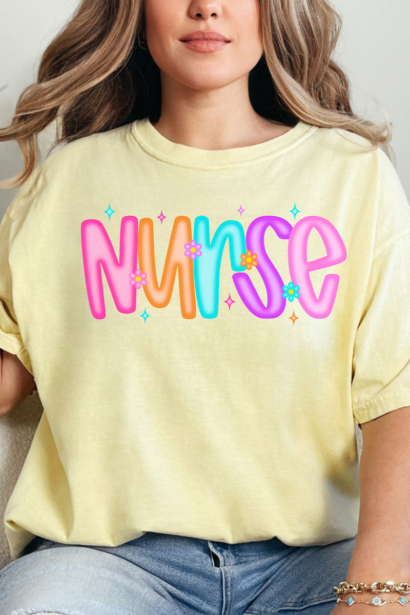 Neon Glow Nurse Comfort Colors Adult Ring-Spun Cotton Tee
