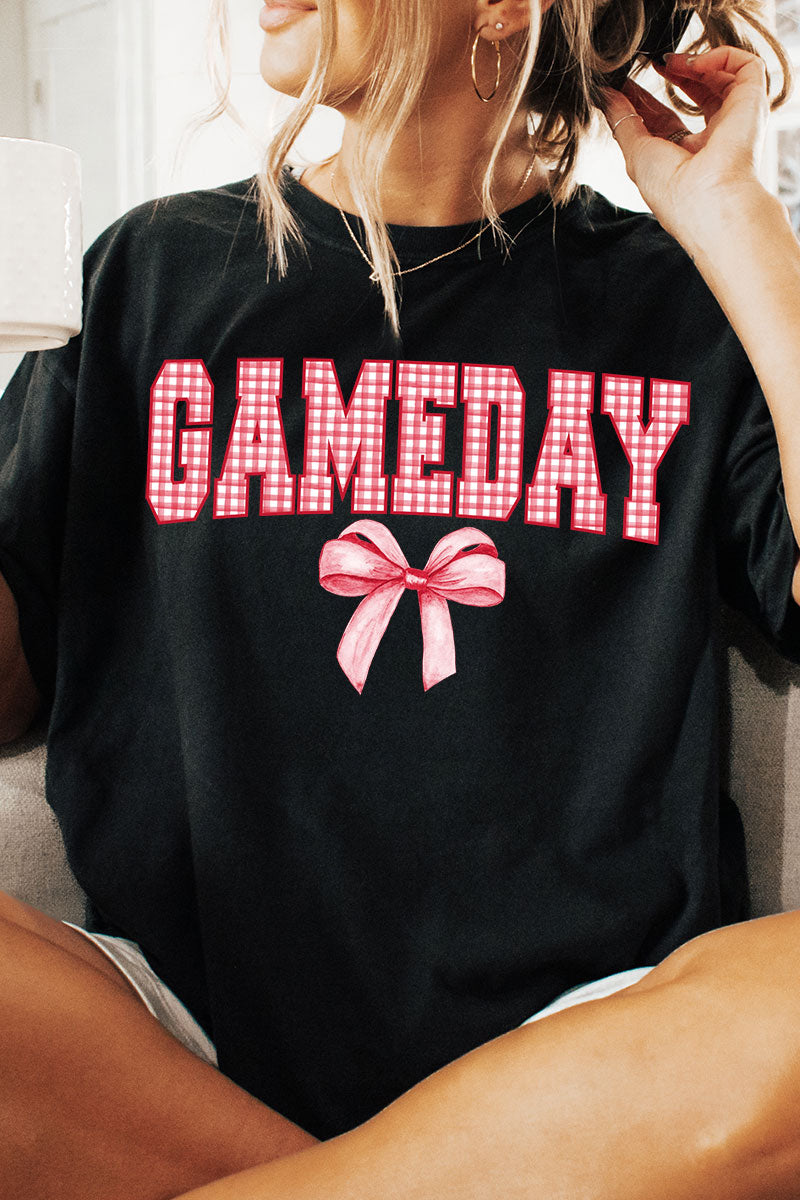 Red Gingham Gameday Comfort Colors Adult Ring-Spun Cotton Tee