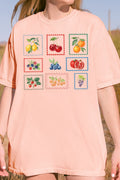Summer Fruit Stamps Comfort Colors Adult Ring-Spun Cotton Tee