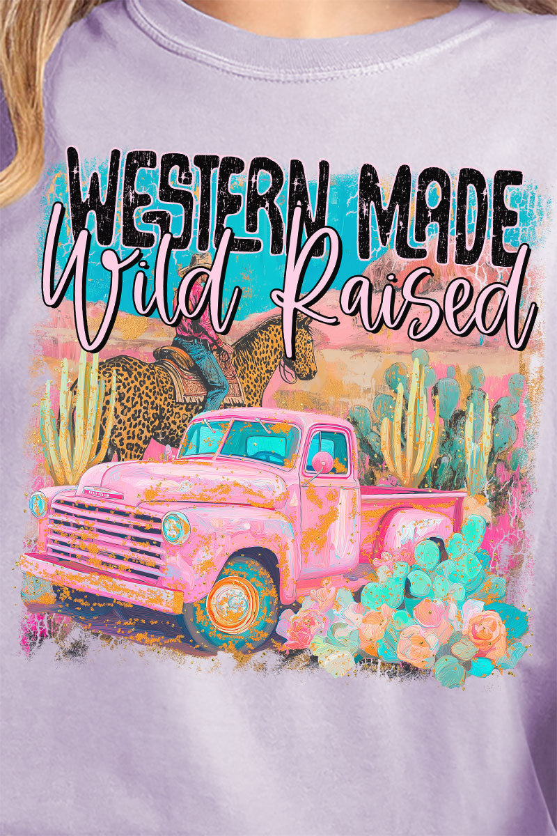 Western Made Wild Raised Comfort Colors Adult Ring-Spun Cotton Tee