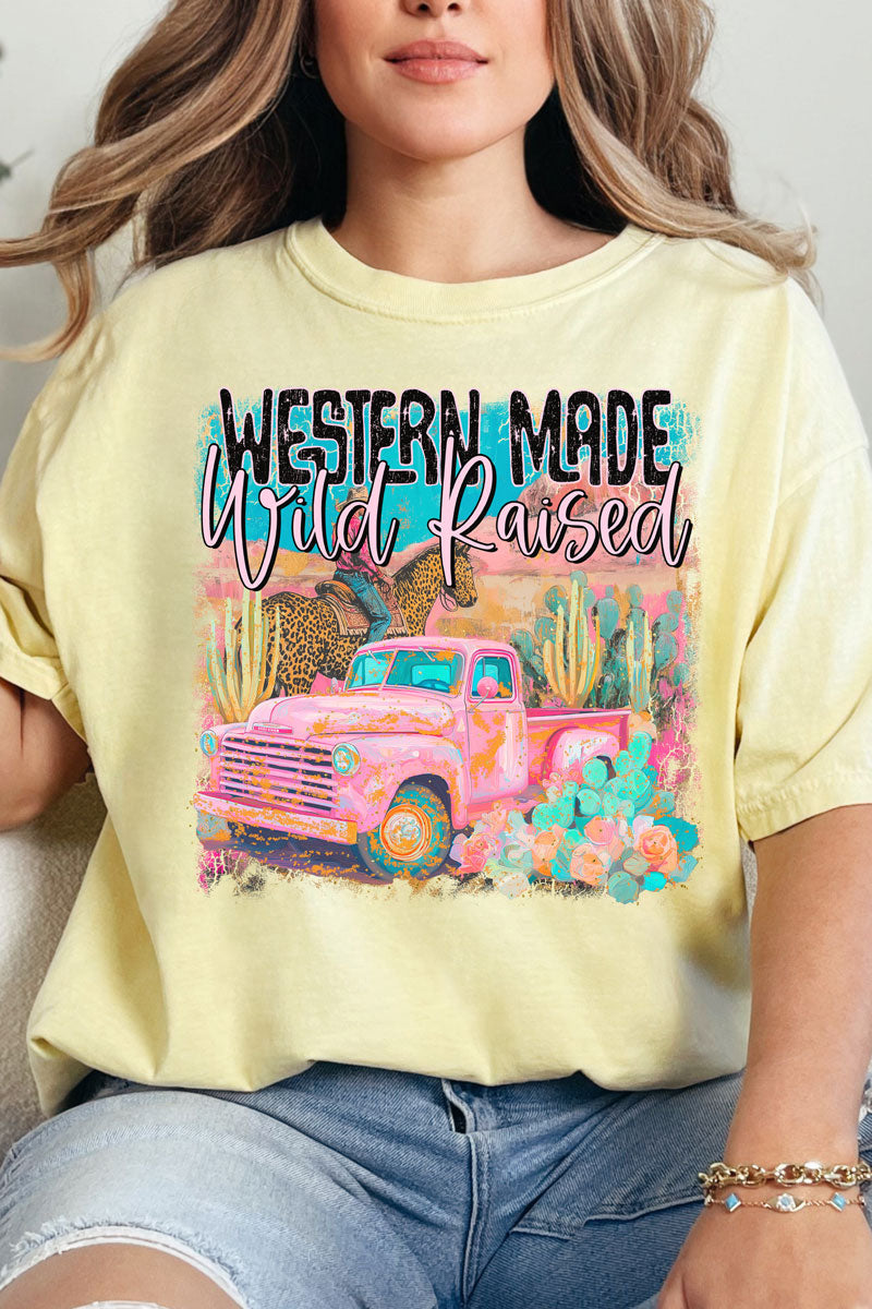 Western Made Wild Raised Comfort Colors Adult Ring-Spun Cotton Tee