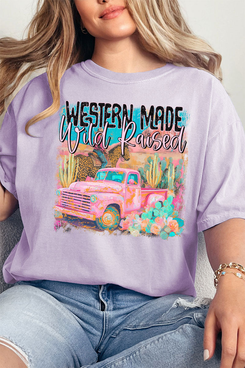 Western Made Wild Raised Comfort Colors Adult Ring-Spun Cotton Tee