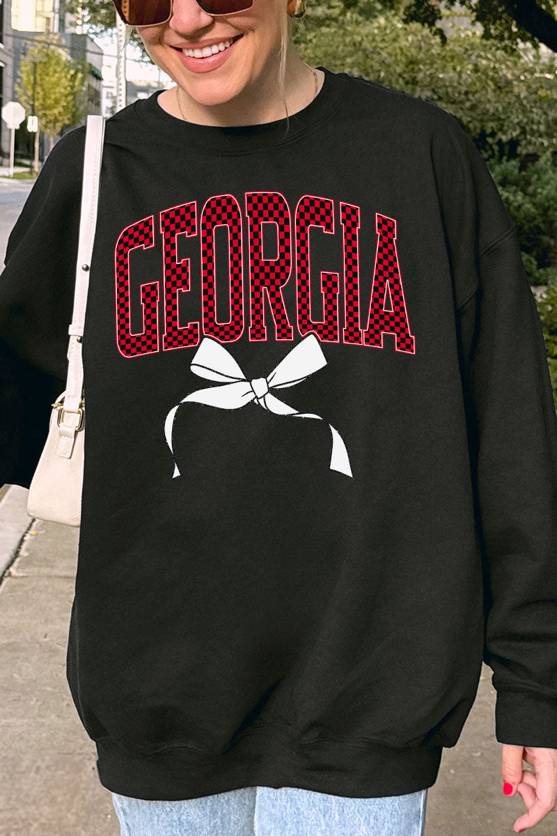 Checkered Coquette Georgia Unisex NuBlend Crew Sweatshirt product image 1