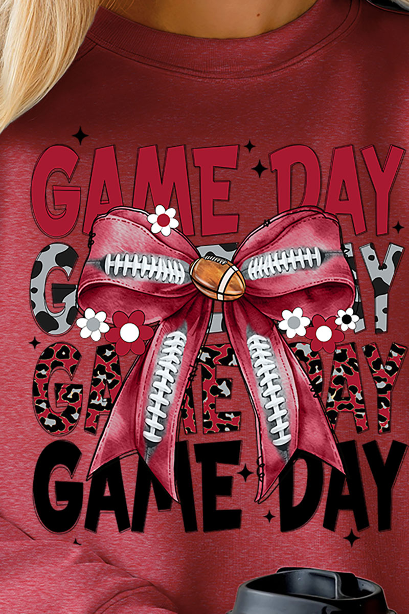 Crimson Stacked Gameday Unisex NuBlend Crew Sweatshirt product image 2