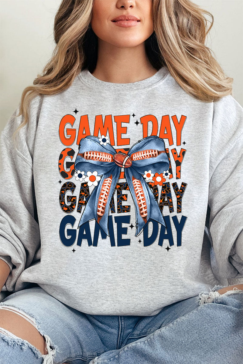 Orange & Blue Stacked Gameday Unisex NuBlend Crew Sweatshirt product image 3