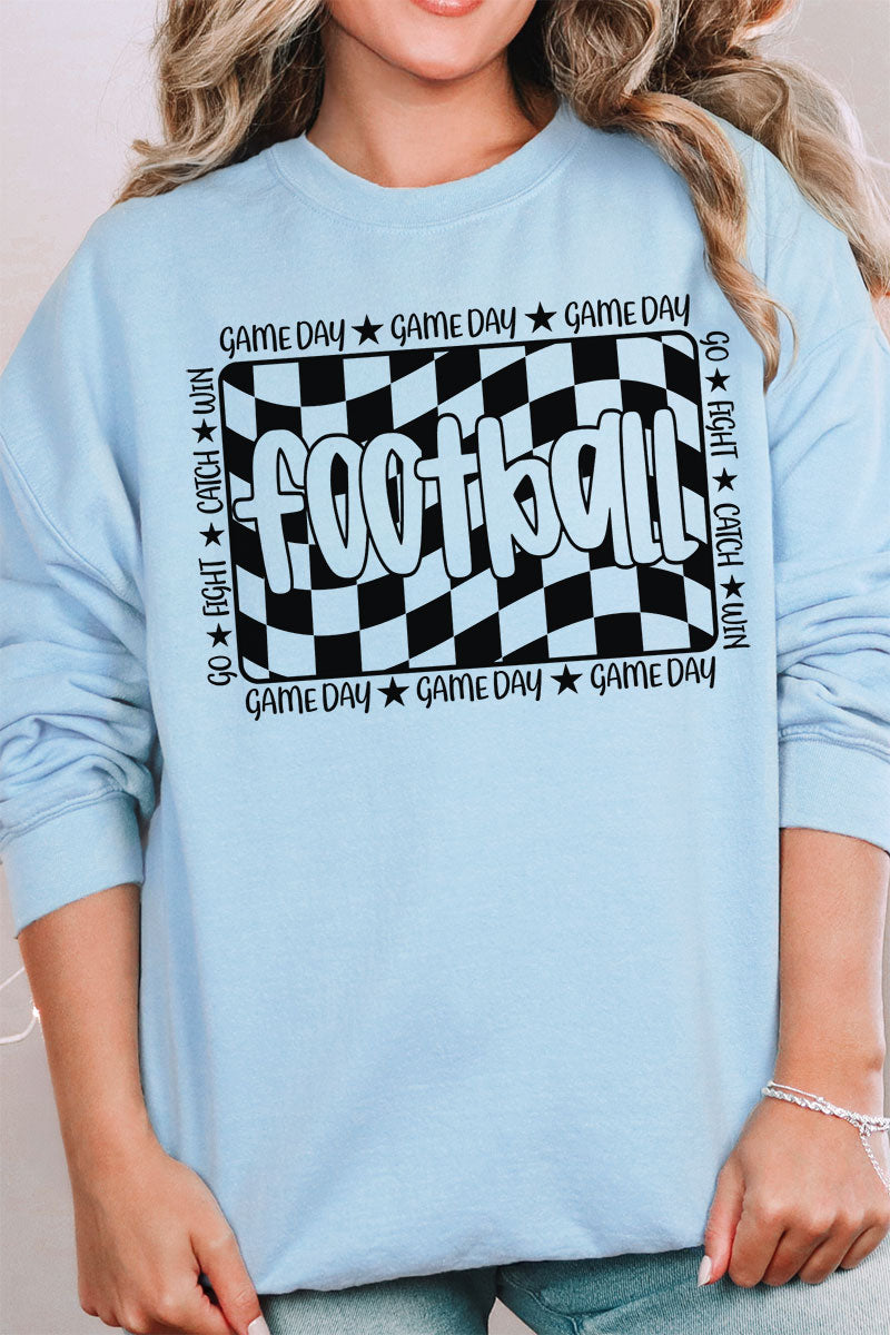 Wavy Checkered Football Unisex NuBlend Crew Sweatshirt product image 1