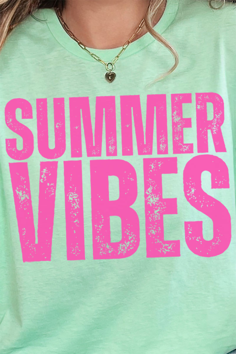 Distressed Summer Vibes Softstyle Adult T-Shirt product image 2