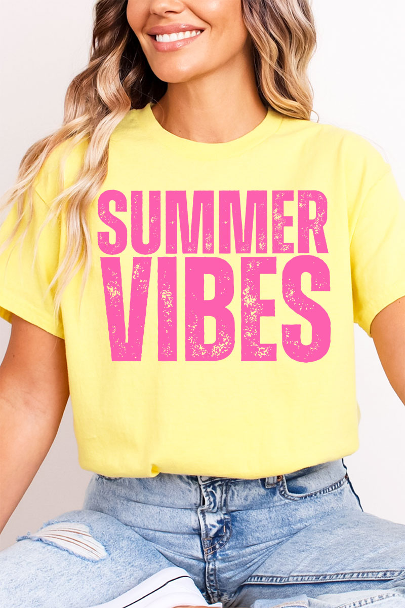 Distressed Summer Vibes Softstyle Adult T-Shirt product image 11
