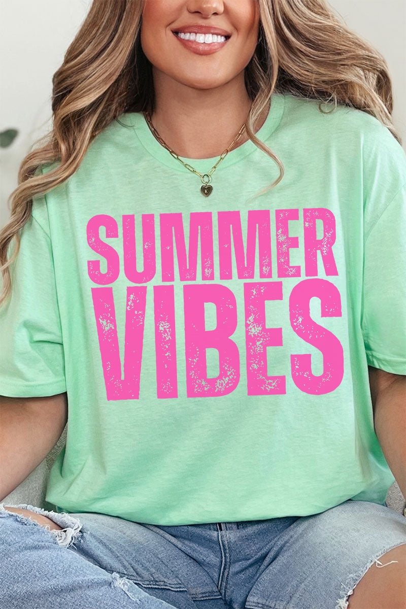 Distressed Summer Vibes Softstyle Adult T-Shirt product image 1