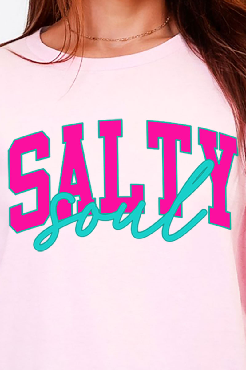 Salty Soul Color Block Softstyle Adult T-Shirt product image 2