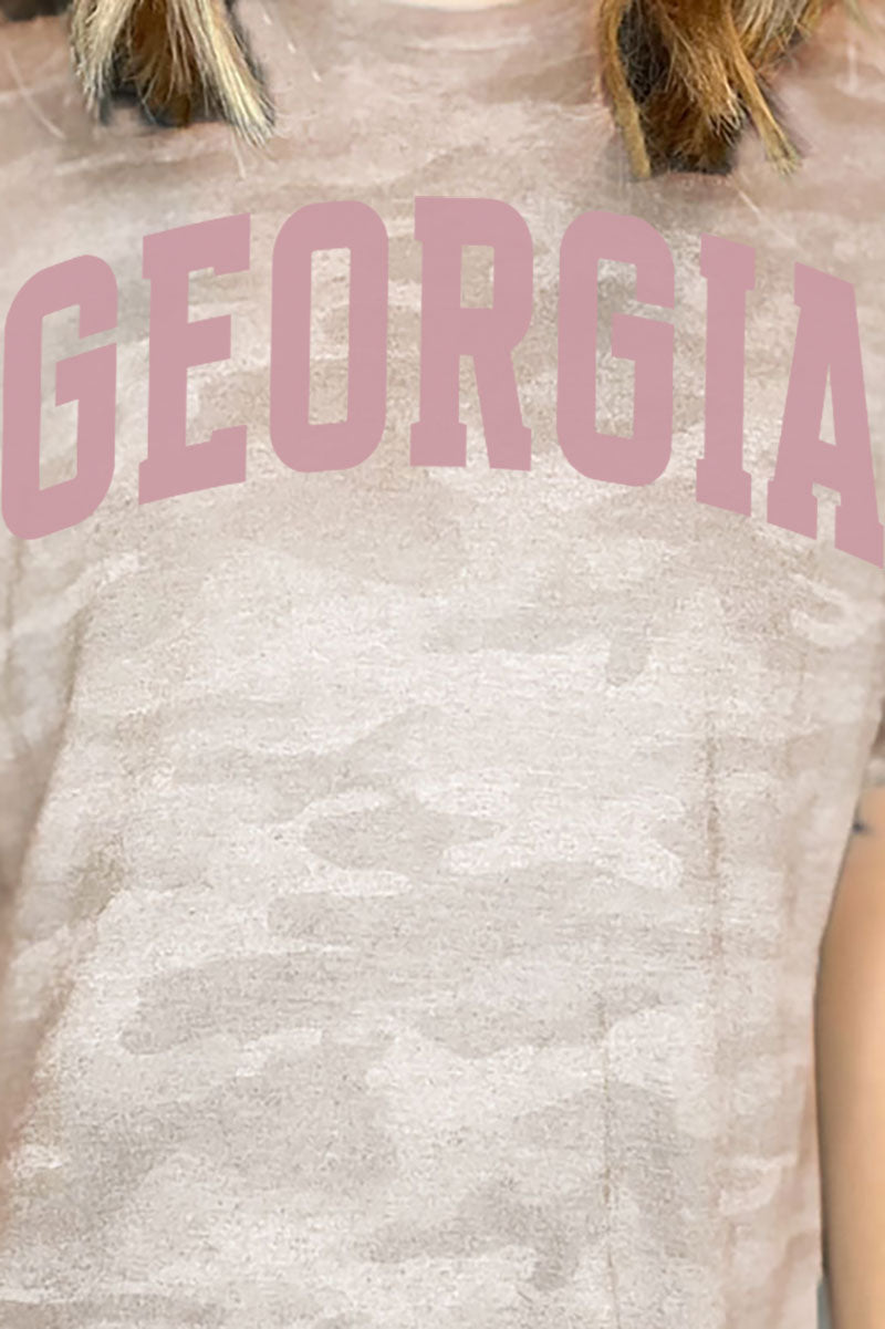 Pink Arched Georgia Fine Jersey Tee product image 2