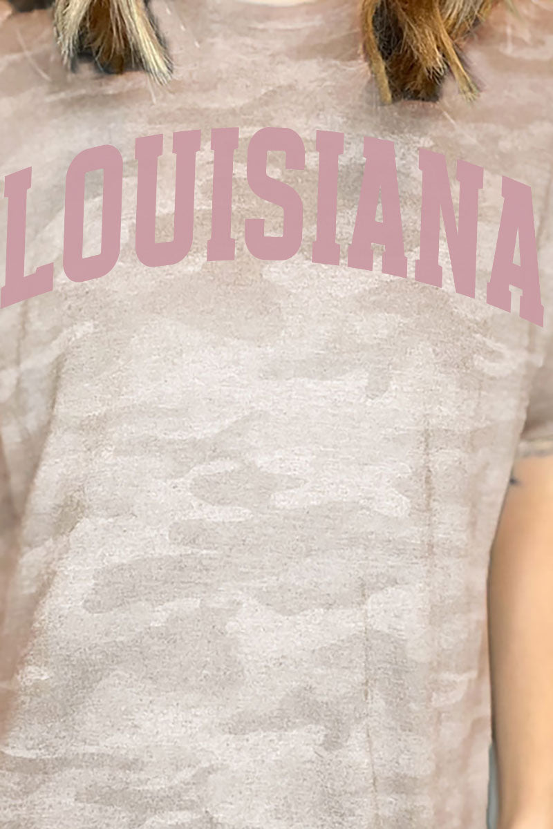 Pink Arched Louisiana Fine Jersey Tee product image 2