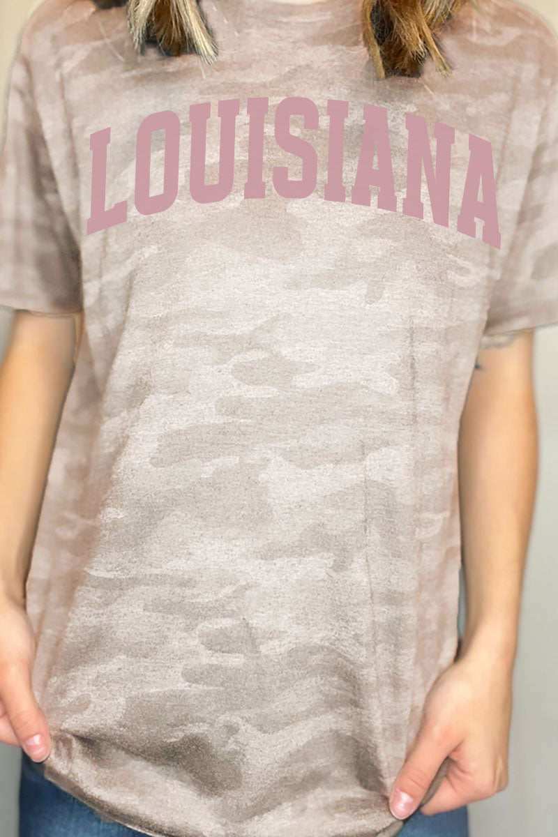 Pink Arched Louisiana Fine Jersey Tee product image 1