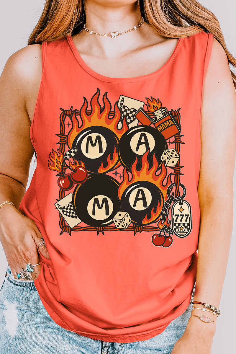 Eight Ball Mama Comfort Colors Cotton Tank Top