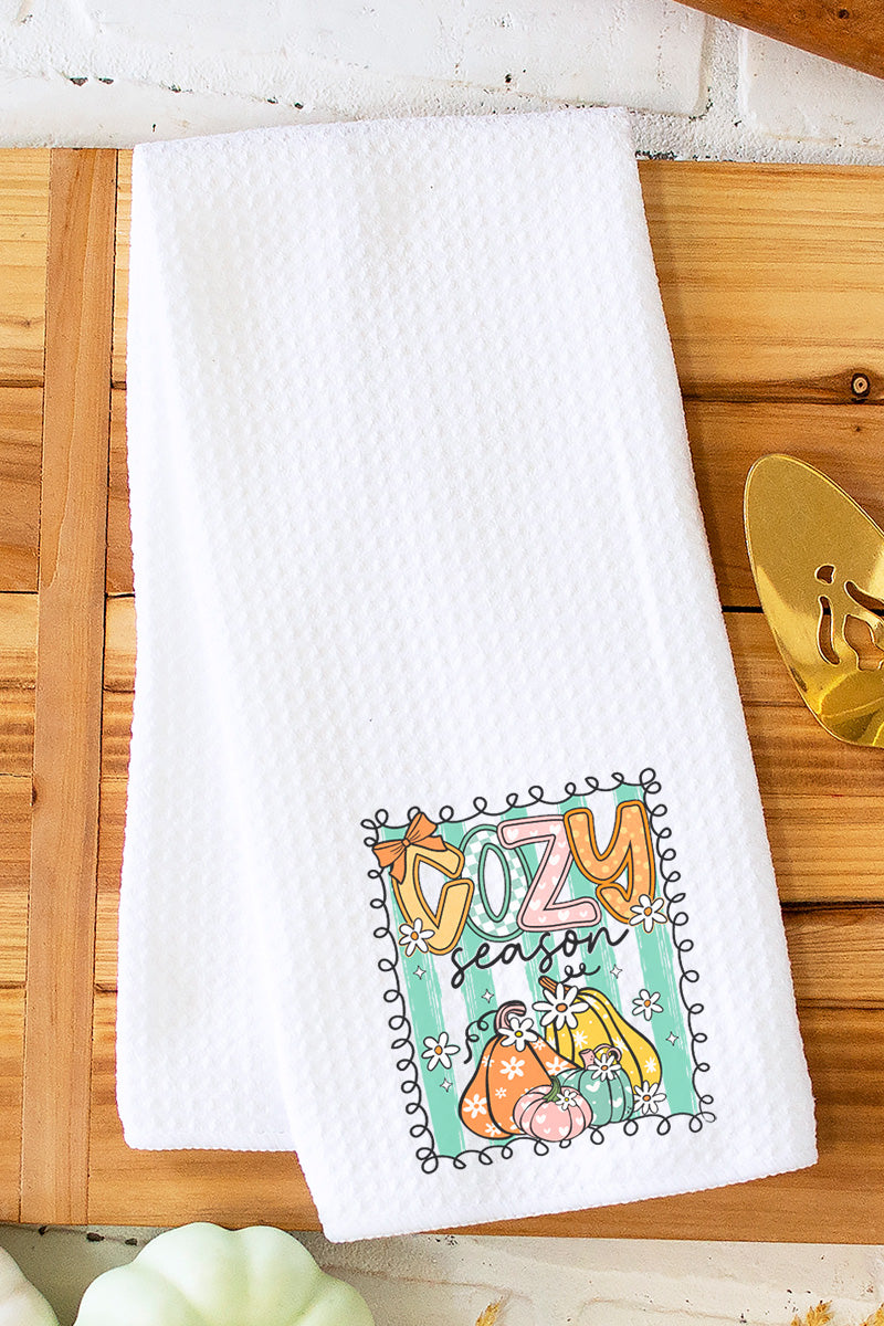 Cozy Season Swirl Waffle Kitchen Towel