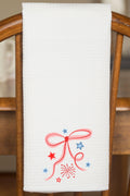 Patriotic Pop Coquette Waffle Kitchen Towel