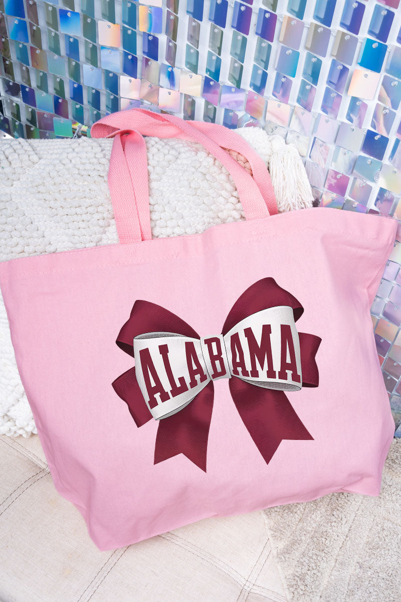 Alabama Girly Canvas Jumbo Tote