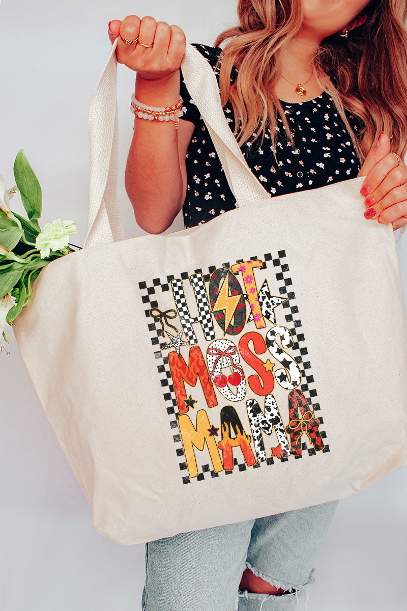 Hot Mess Mama Canvas Jumbo Tote