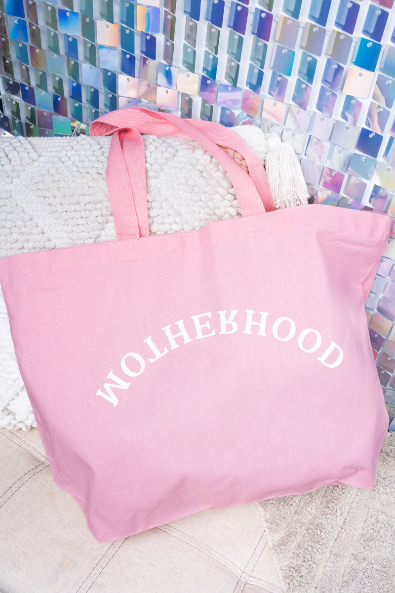 Upside Down Motherhood Canvas Jumbo Tote